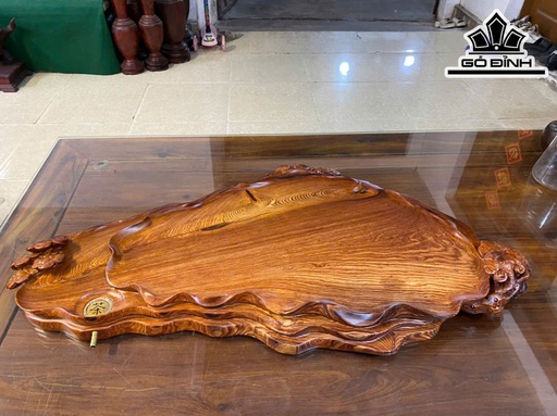 Khay Trà Gỗ Cẩm Cao 8 Ngang 82 Sâu 46 (cm)