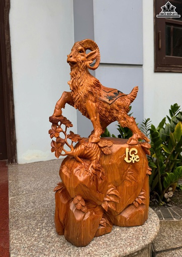 Tượng Nhất Dương Gỗ Ngọc Am Cao 77 Ngang 35 Sâu 29 (cm)