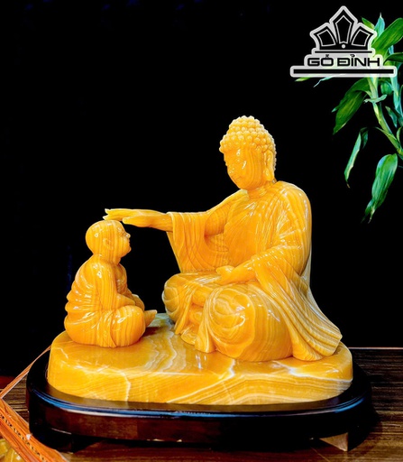 Phật Tổ Khai Tâm Đá Ngọc Hoàng Long Cao Cả Đế 56 Ngang 60 (cm)