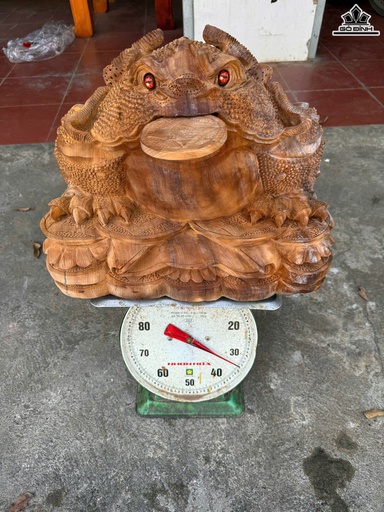 Tượng Thiềm Thừ Gỗ Ngọc Am Cao 36 Ngang 46 Sâu 42 (cm)